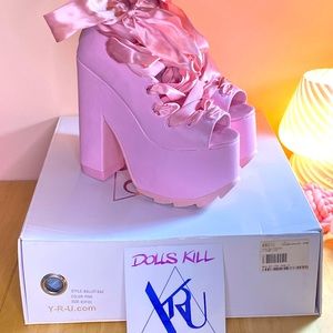 SOLD 🚨 YRU x Dolls Kill Ballet Bae Platforms pre-owned, Pink size 6, box